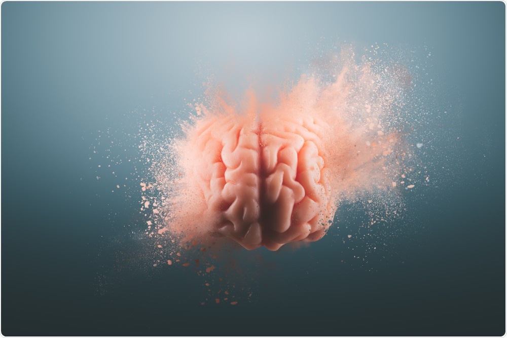 Memories being erased - an illustration of the brain by Fer Gregory