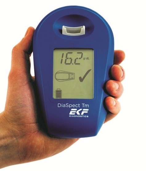 EKF’s hand-held analyzer enables reagent-free hemoglobin analysis within two seconds.