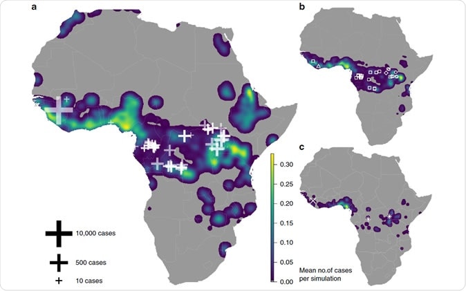 Analysis using a mathematical model shows that several countries in Africa, including Nigeria, could be at risk of Ebola outbreaks both presently, and in the future, despite having experienced no known cases to date. Image Credit: University College London