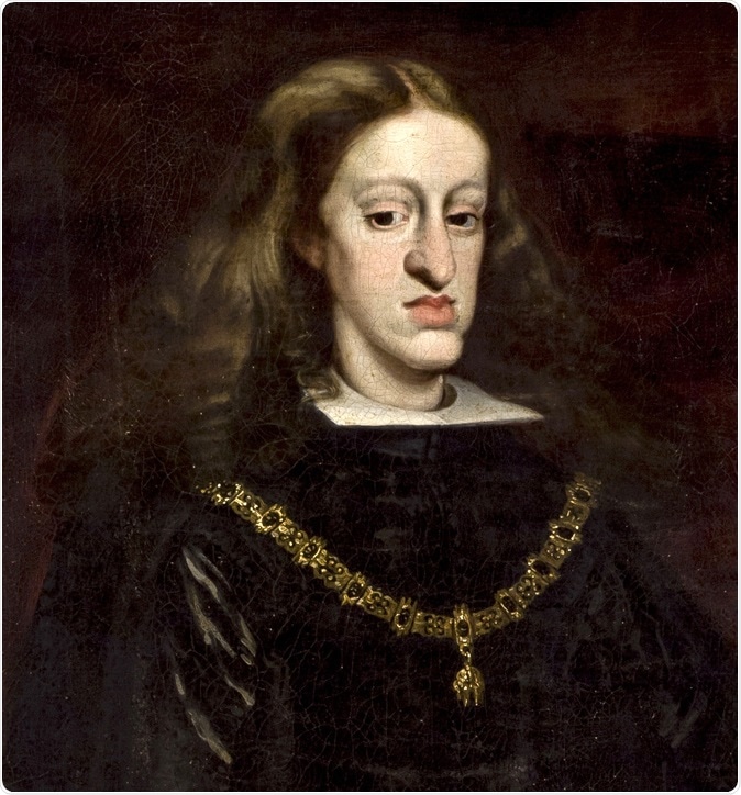 Portrait by Juan Carreño de Miranda, c. 1685, shows Charles