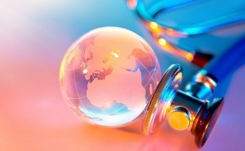 Globe next to stethoscope