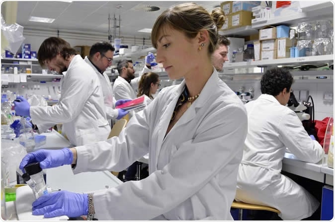 The research team coordinated by Luca Tiberi of the Armenise-Harvard Laboratory of Brain Disorders and Cancer of Cibio Department of the University of Trento developed a new strategy to study brain tumors of childhood. Image Credit: ©AlessioCoser for University of Trento