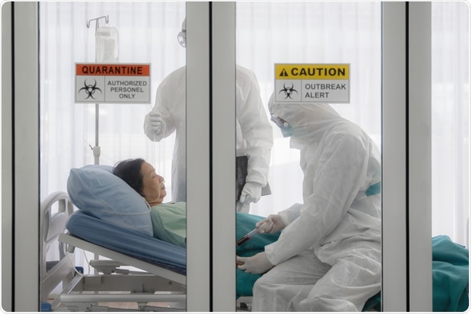 Coronavirus COVID-19 infected patient in quarantine. Image Credit: Mongkolchon Akesin / Shutterstock