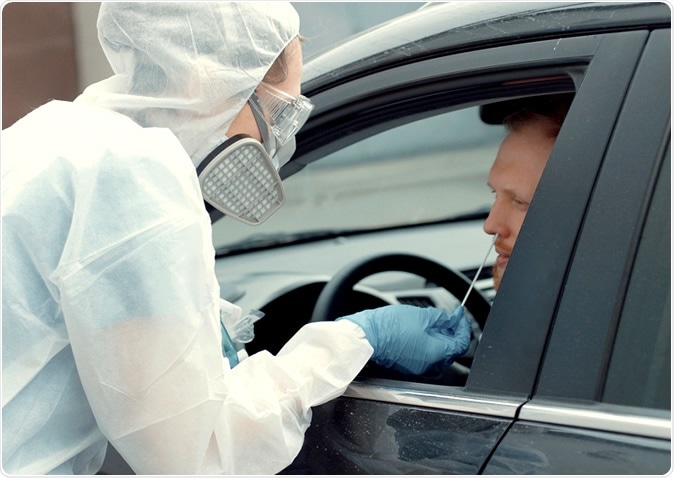 Drive-through coronavirus COVID-19 testing location. Image Credit: Supamotion / Shutterstock