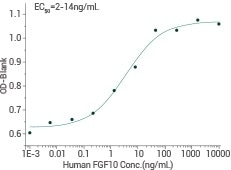 Cell proliferation assay using BaF3 mouse proB cells transfected with human FGFR2b.