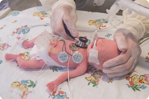 Premature Anne heart checks Laerdal