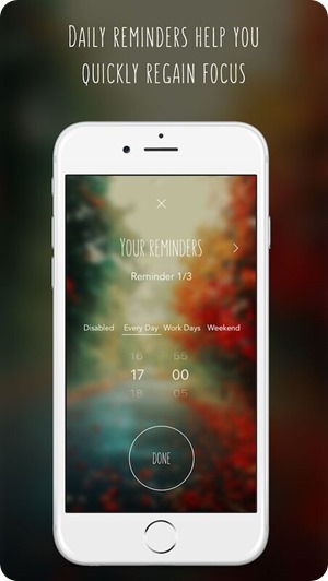 Daily reminders help you quickly regain focus