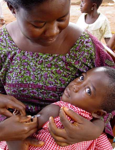 Measles vaccination in Togo