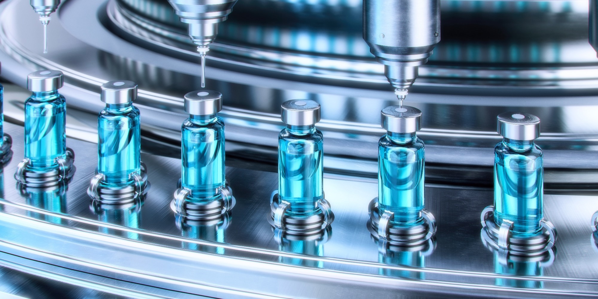 a pharmaceutical manufacturing production line