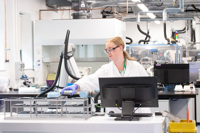 Lynn Donlon, principle scientist of automation at CPI working on the new robotic automation.