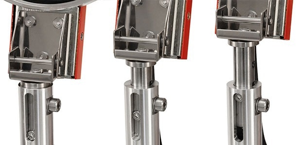 Support pillar adjustment locations