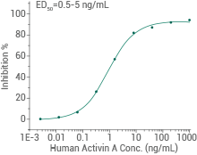 Measured by its ability to inhibit the proliferation of MPC-11 cells. The specific activity is >1000 U/mg.
