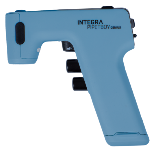 Dispense serological pipet volumes repeatedly with the PIPETBOY GENIUS