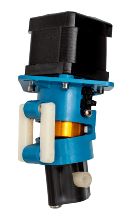 Adjustable positive displacement pump for microscale volume dispensing