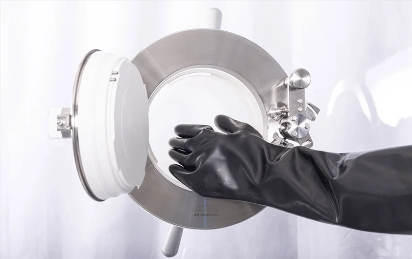 CRL Rapid Transfer Ports (RTPs) are used to safely transfer potent or hazardous materials