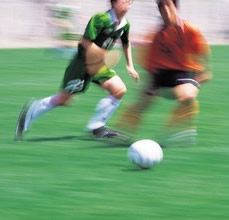 This level of control may facilitate successful locomotion over unpredictable terrain; it must also be coordinated with balance, for example, when soccer players rapidly intercept a ball with their foot.